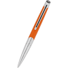 ST Dupont Defi Millennium Silver/Matte Orange Ballpoint Pen - Pen Boutique Ltd