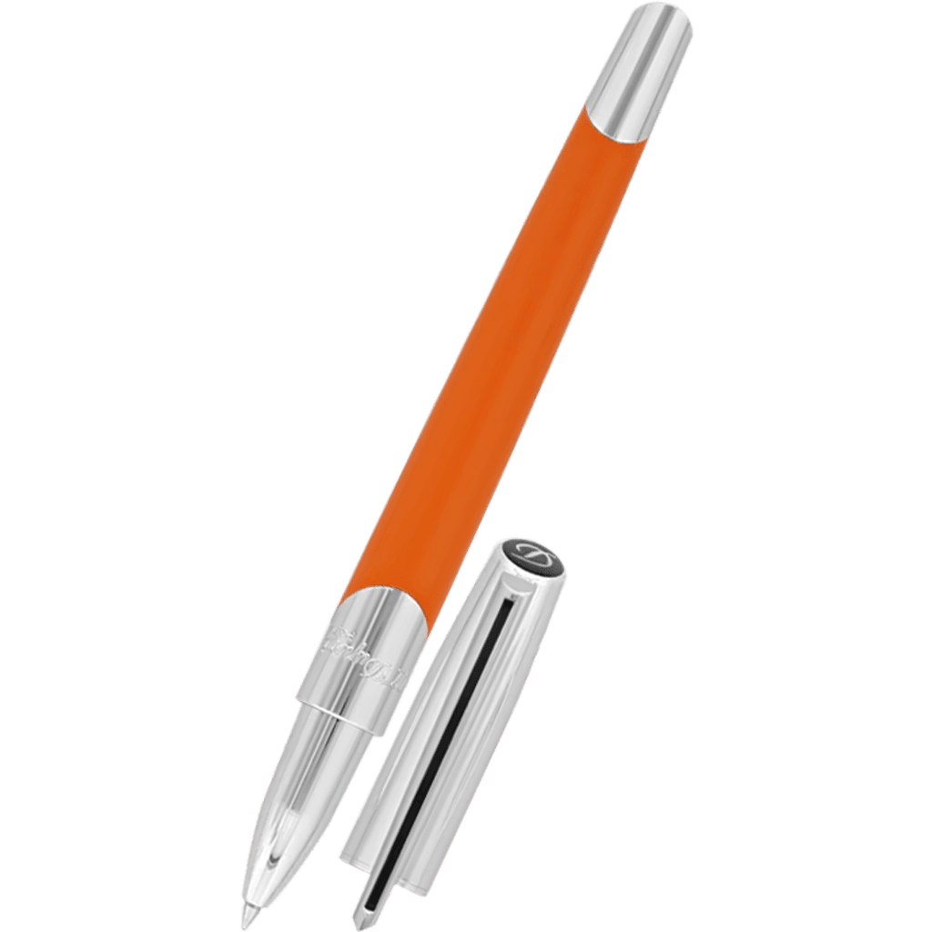 S T Dupont Defi Millennium Silver/Matte Orange Rollerball Pen - Pen Boutique Ltd