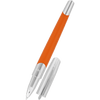 S T Dupont Defi Millennium Silver/Matte Orange Rollerball Pen - Pen Boutique Ltd