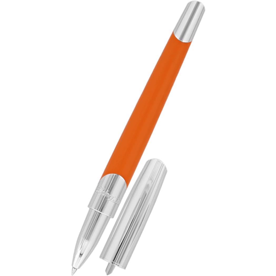 S T Dupont Defi Millennium Silver/Matte Orange Rollerball Pen - Pen Boutique Ltd