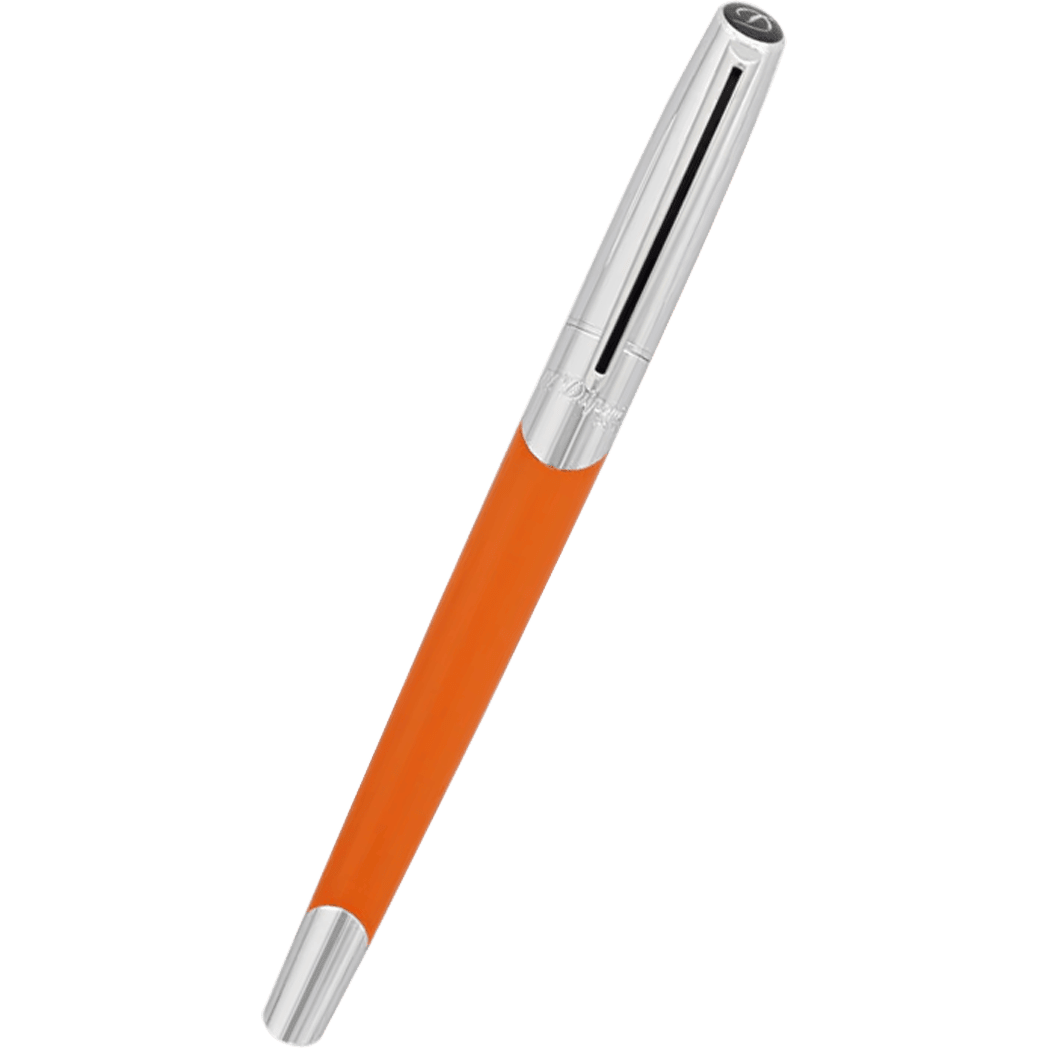 S T Dupont Defi Millennium Silver/Matte Orange Rollerball Pen - Pen Boutique Ltd