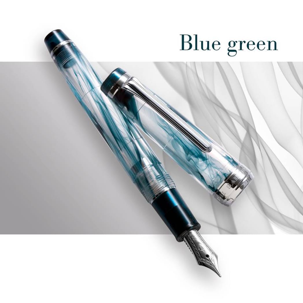 Sailor Professional Gear Fountain Pen - Veilio Blue Green - Slim (Bespoke Dealer Exclusive) - Pen Boutique Ltd