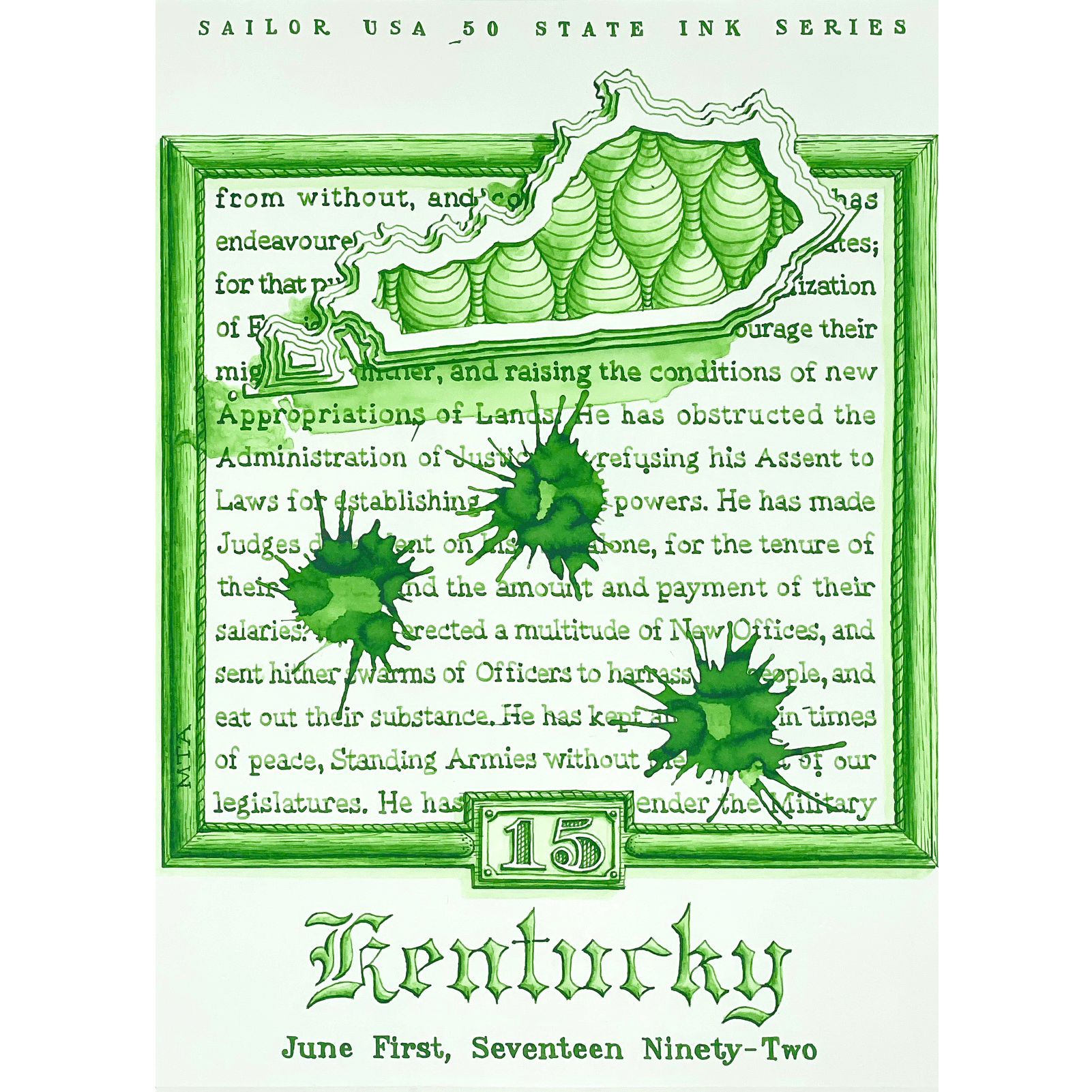 Sailor Bottled Ink - USA State - Kentucky - 20ml - Pen Boutique Ltd