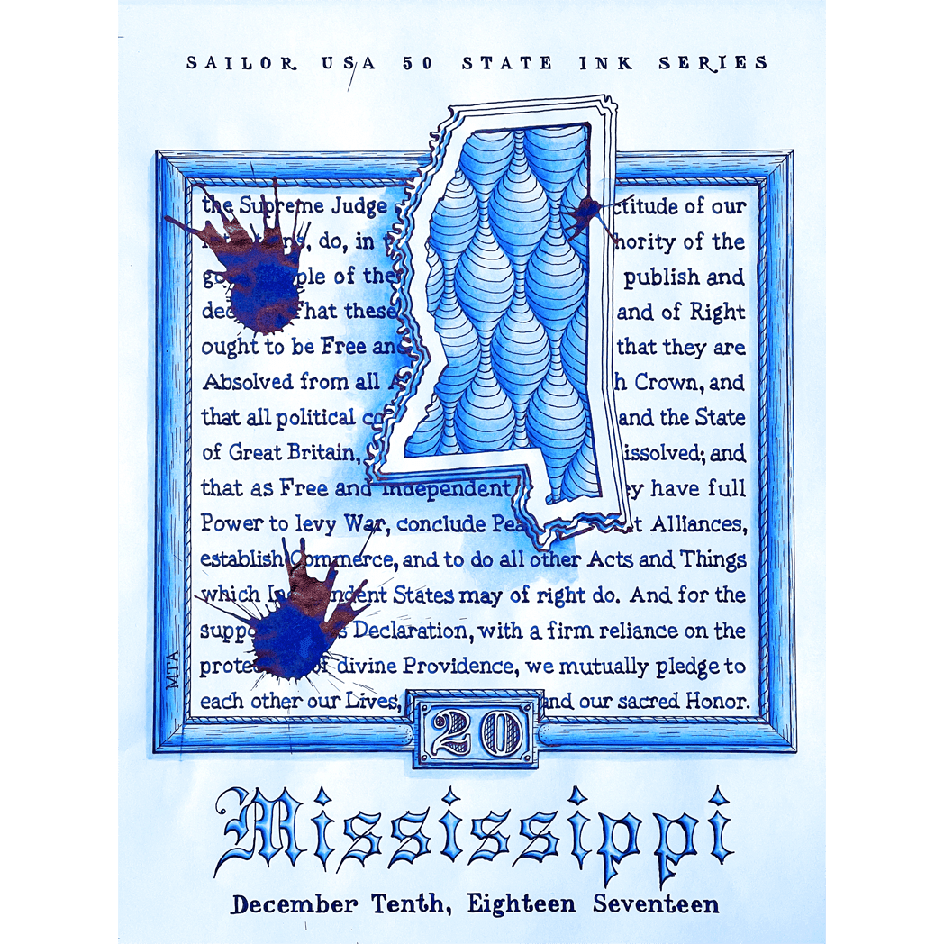 Sailor Bottled Ink - USA State - Mississippi - 20ml - Pen Boutique Ltd