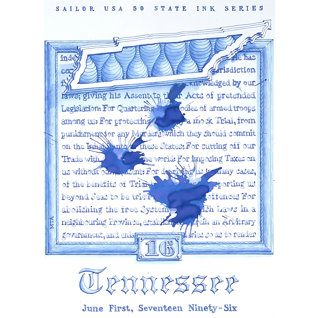 Sailor Bottled Ink - USA State - Tennessee - 20ml - Pen Boutique Ltd