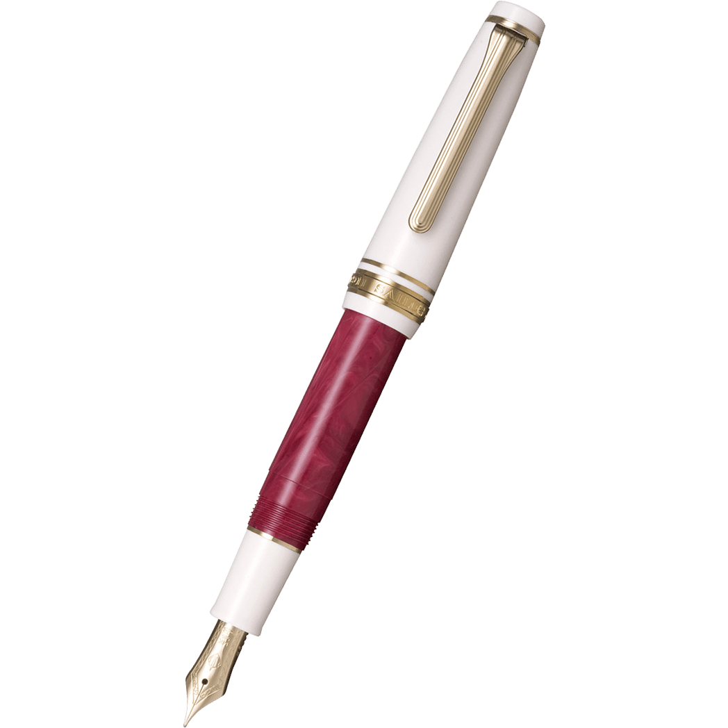 Sailor Professional Gear Slim Mini Rencontre Fountain Pen - Bordeaux Fonce - 14K Gold Trim - Pen Boutique Ltd