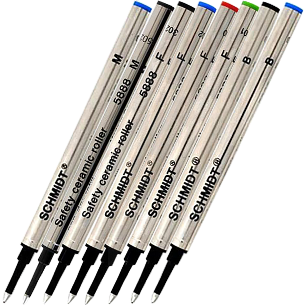 Schmidt Safety Ceramic Rollerball Metal Tube Refill-6pkt-Pen Boutique Ltd