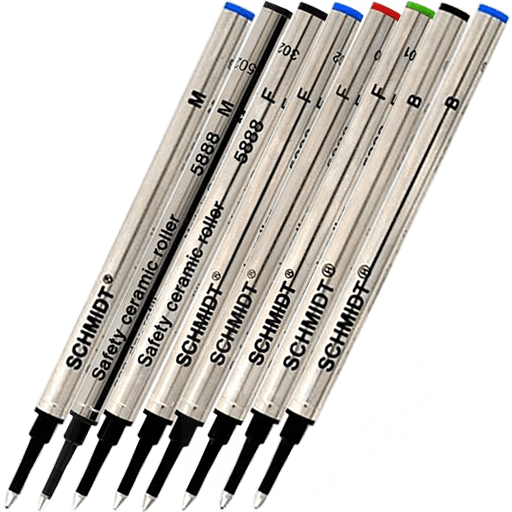 Schmidt Safety Ceramic Rollerball Metal Tube Refill-12pkt - Pen Boutique Ltd