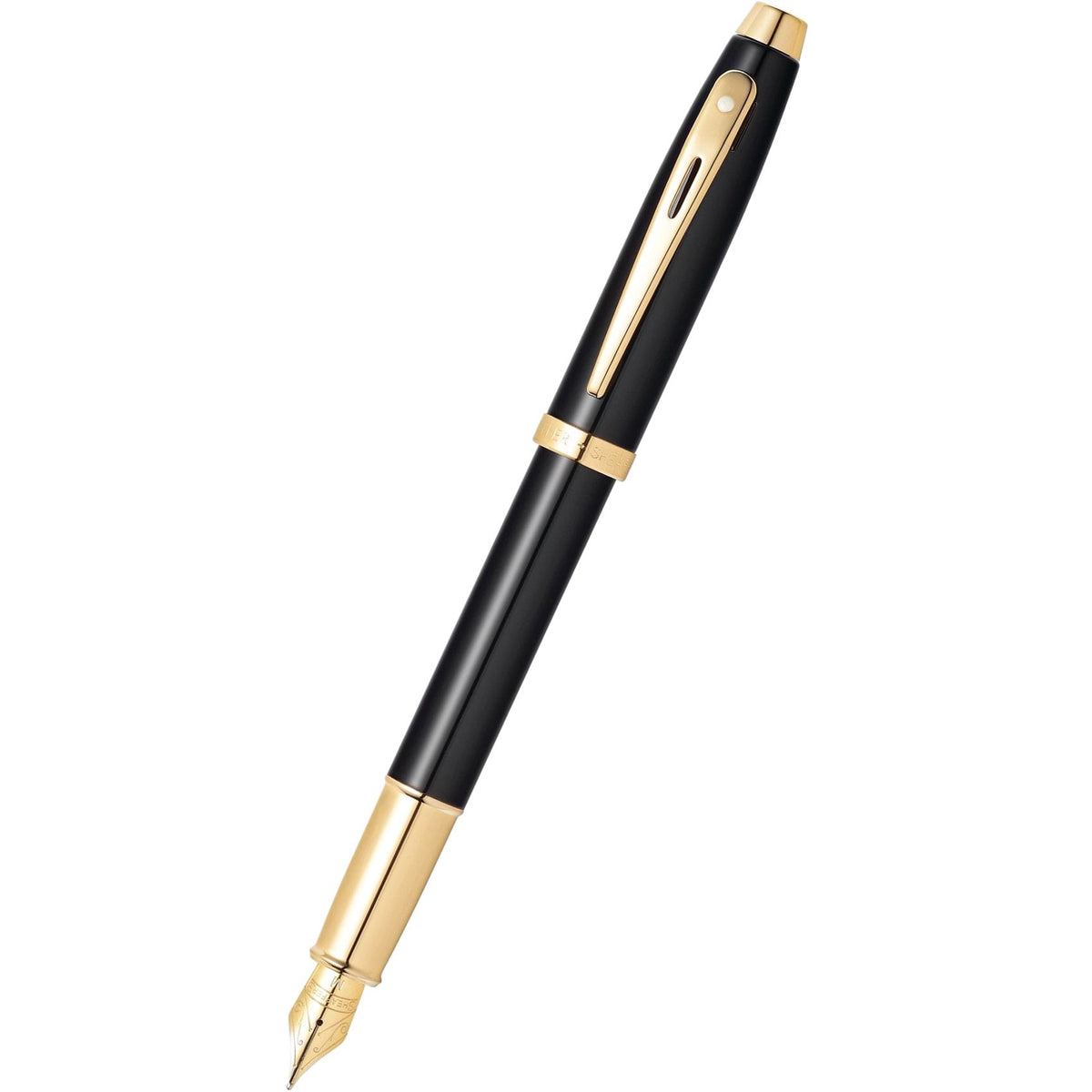 Sheaffer Fountain Pen - 100 - Black - Gold Trim - Pen Boutique Ltd