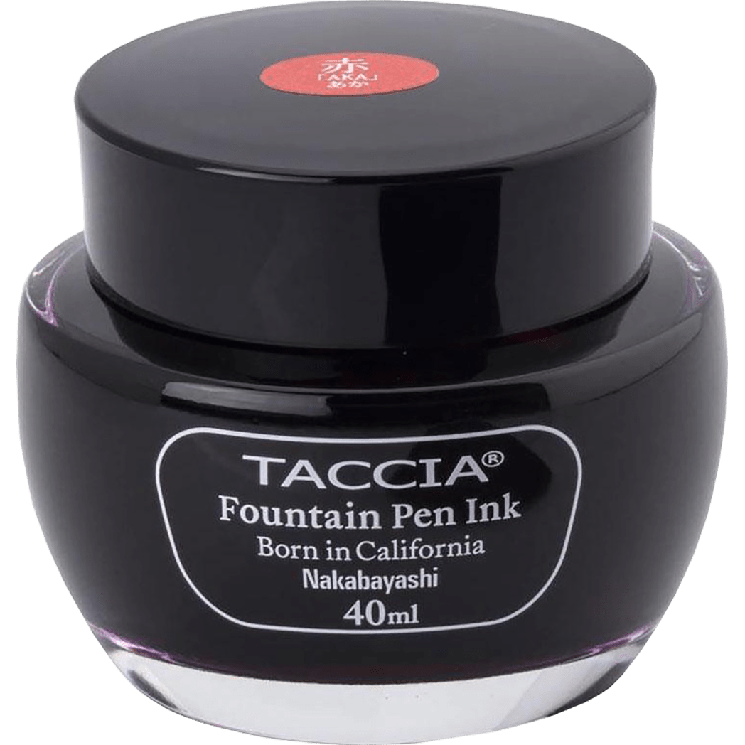 Taccia Ink Bottle - Aka (Red) - 40ml - Pen Boutique Ltd