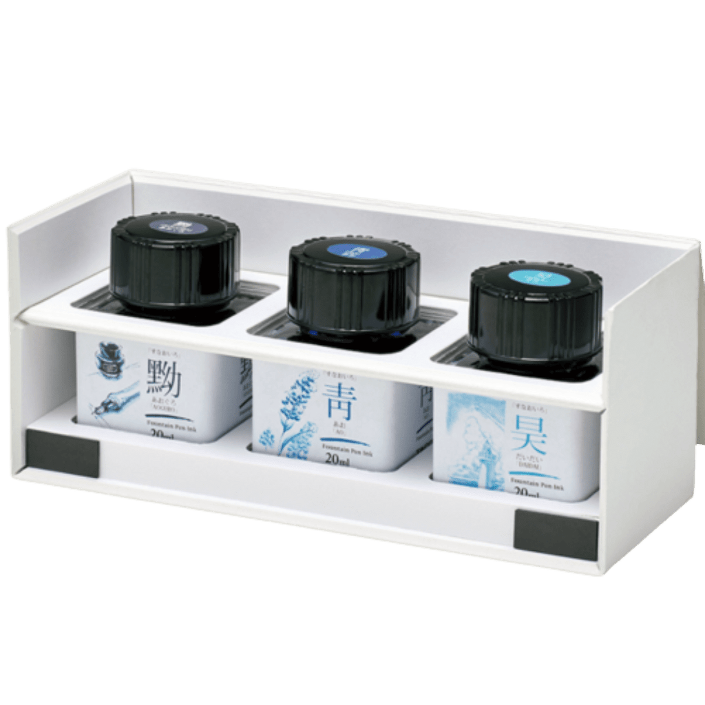 Taccia Mini Ink Bottle Set - Sunao - Iro - Basic Blue - 20ml - Pen Boutique Ltd