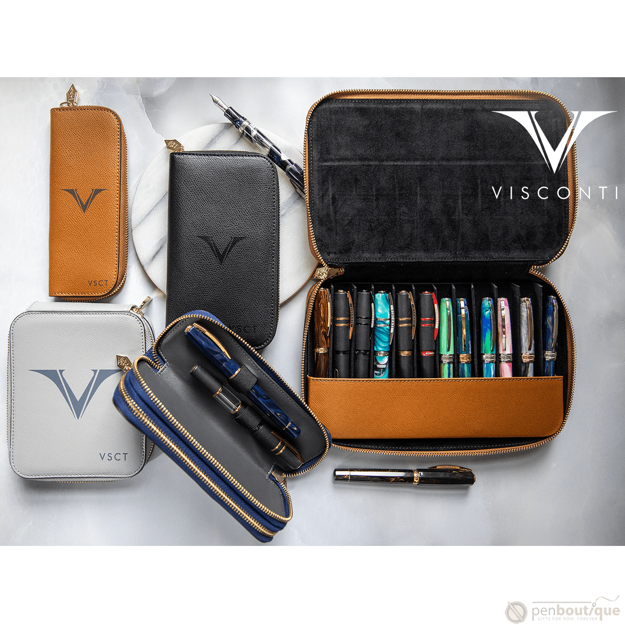 Visconti VSCT Six Pen Holder - Pen Boutique Ltd