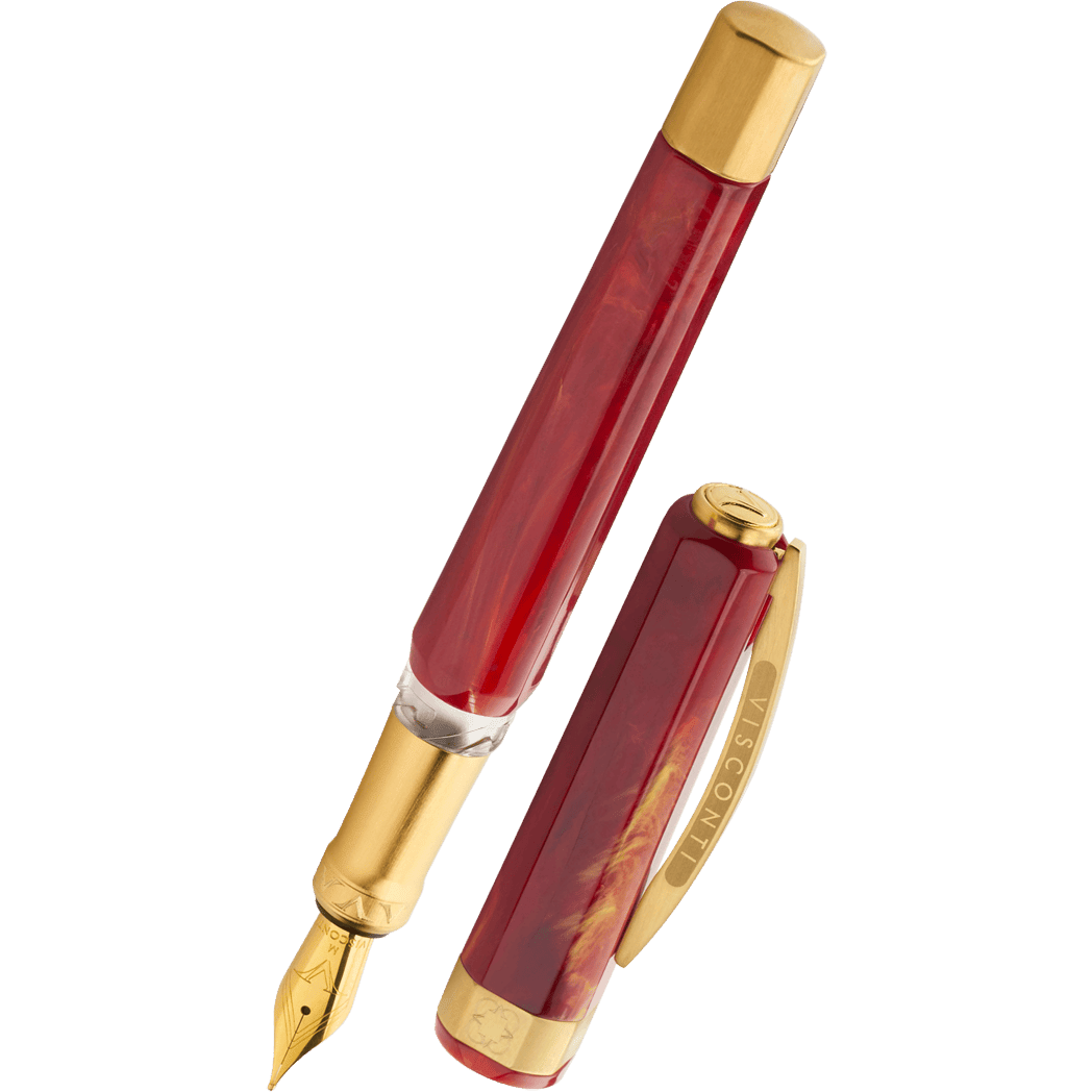 Visconti Opera Gold Fountain Pen - Red - Pen Boutique Ltd