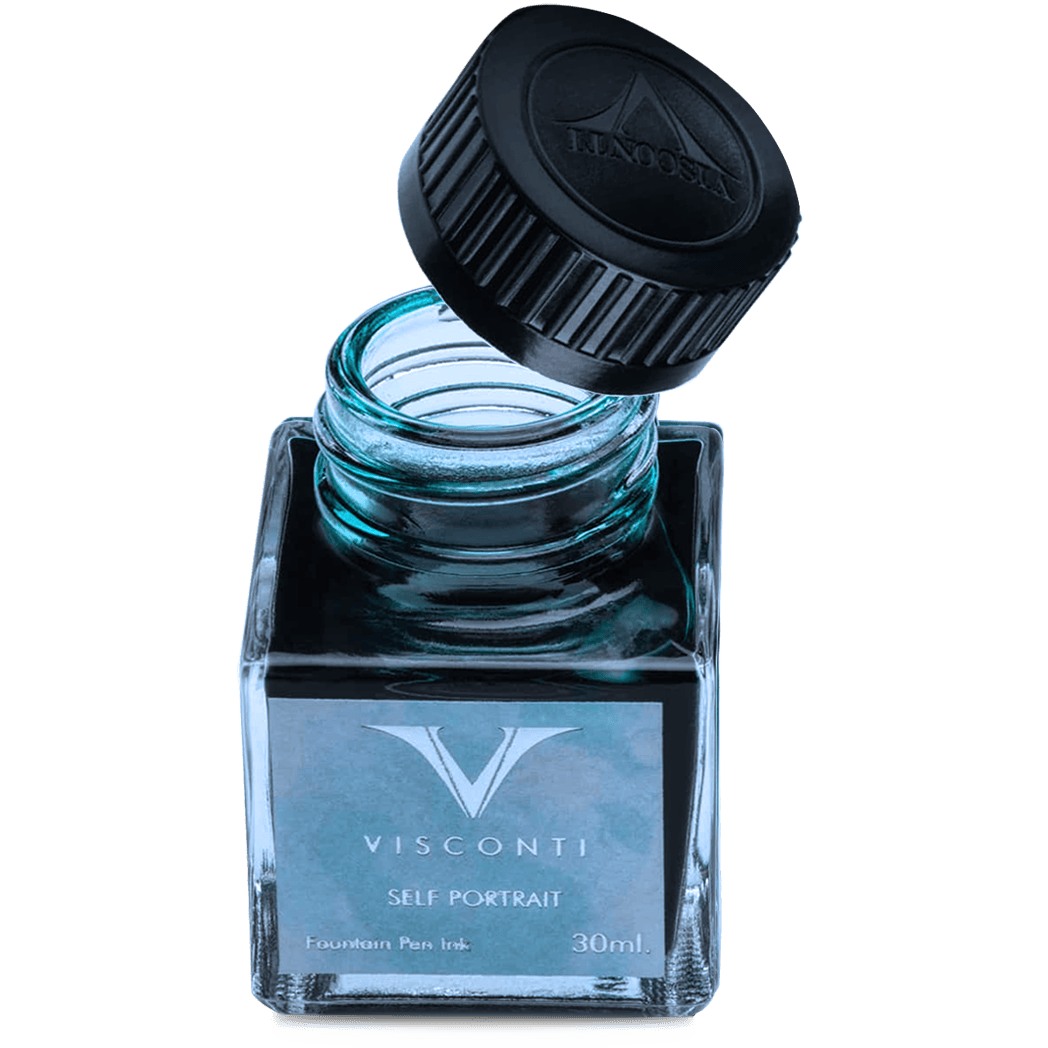Visconti Van Gogh Ink Bottle - Self - Portrait - Light Blue - 30ml - Pen Boutique Ltd