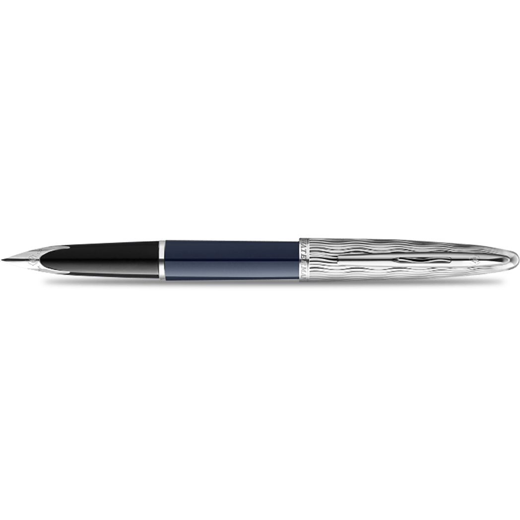 Waterman Carene L'Essence du Bleu Fountain Pen - Metal & Blue - Pen Boutique Ltd