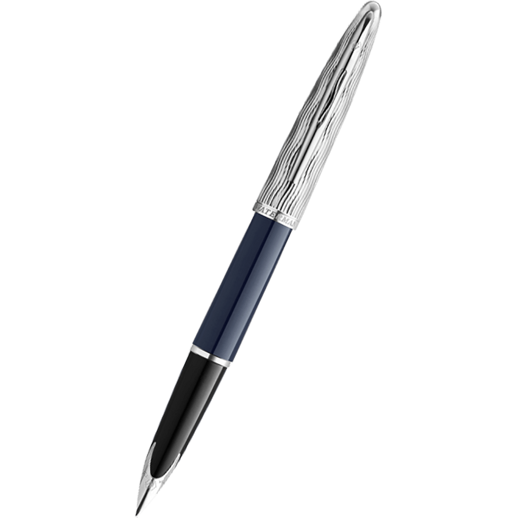 Waterman Carene L'Essence du Bleu Fountain Pen - Metal & Blue - Pen Boutique Ltd