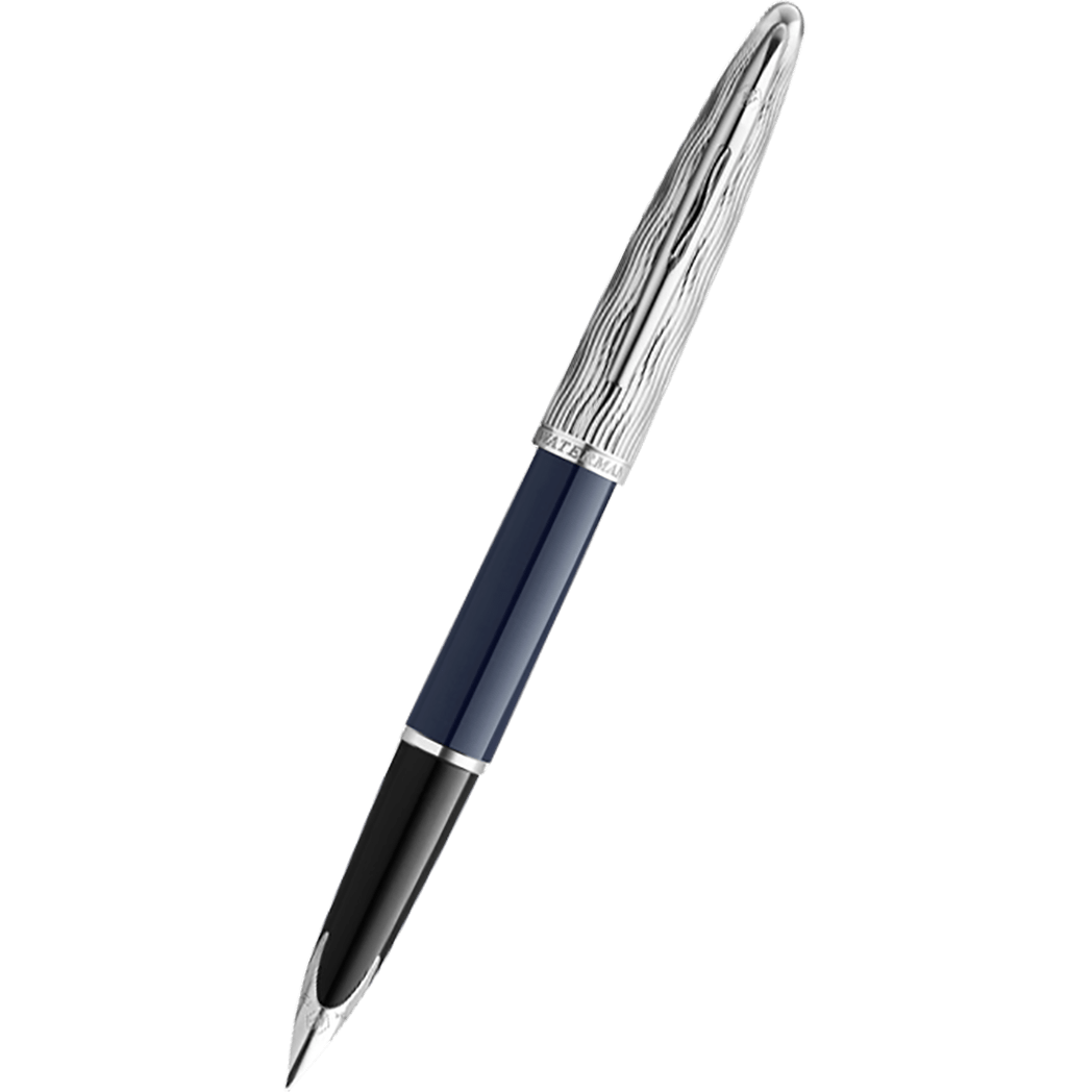 Waterman Carene L'Essence du Bleu Fountain Pen - Metal & Blue - Pen Boutique Ltd