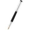 Waldmann Grandeur Fountain Pen - Black - Platinum Trim - Pen Boutique Ltd