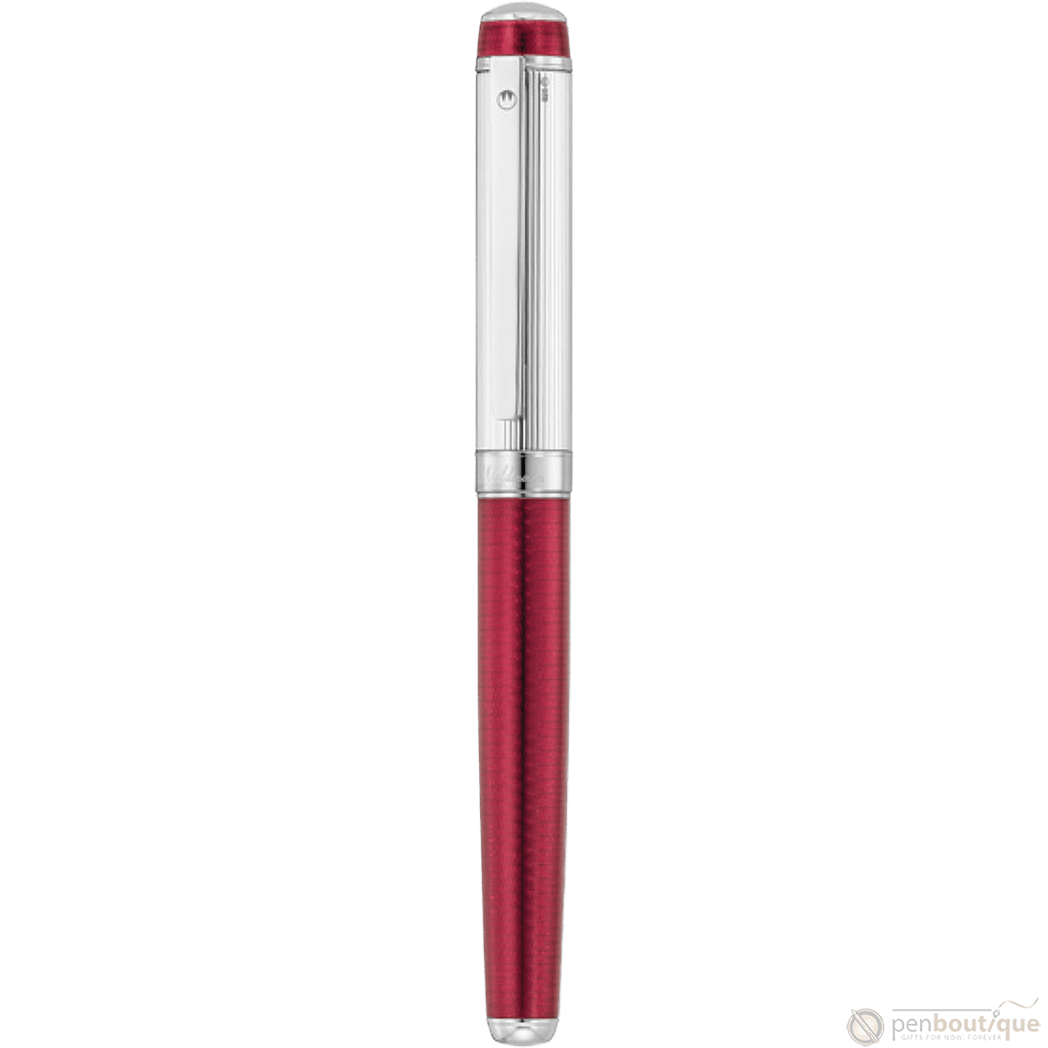 Waldmann Grandeur Fountain Pen - Burgundy - Platinum Trim - Pen Boutique Ltd