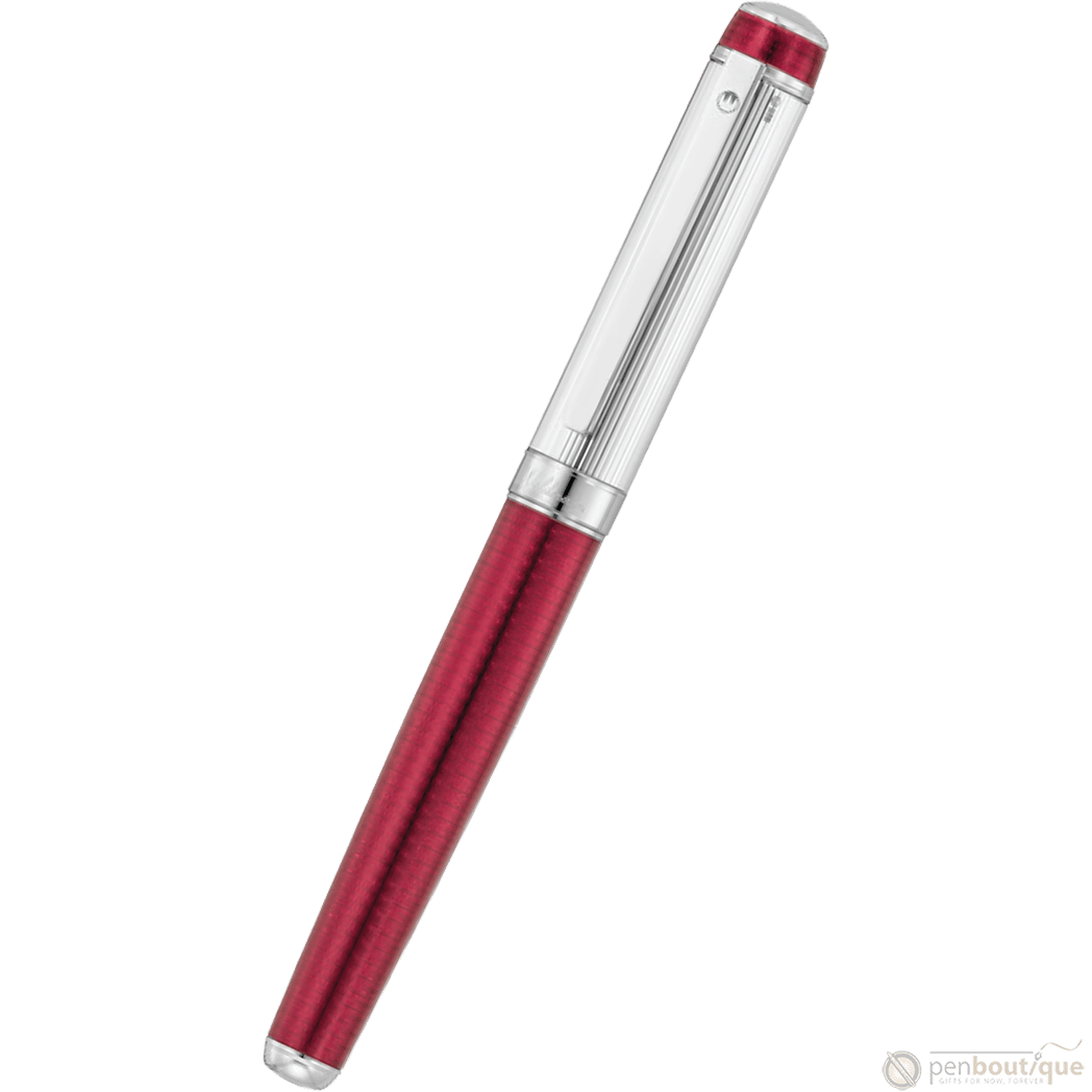 Waldmann Grandeur Fountain Pen - Burgundy - Platinum Trim - Pen Boutique Ltd