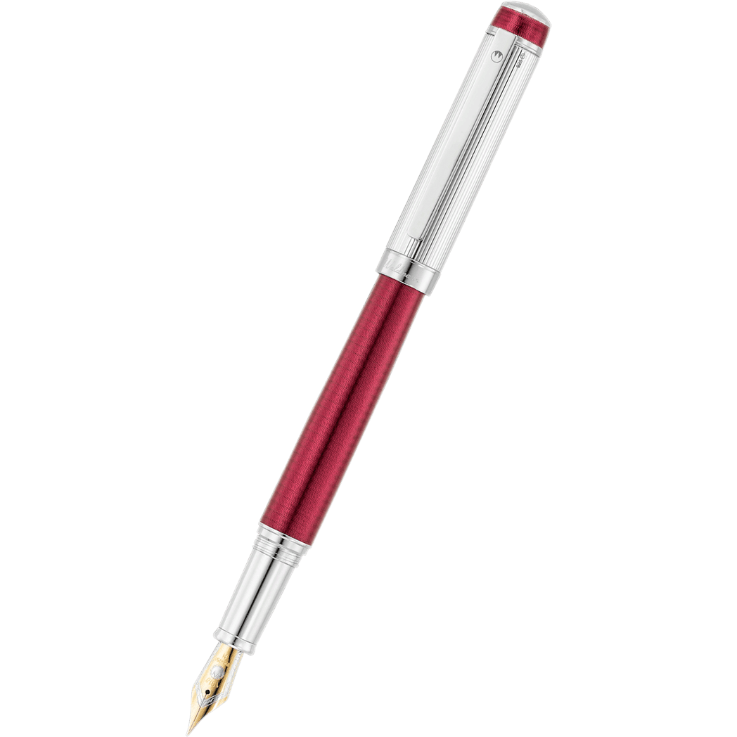 Waldmann Grandeur Fountain Pen - Burgundy - Platinum Trim - Pen Boutique Ltd