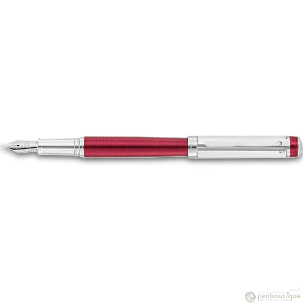 Waldmann Grandeur Fountain Pen - Burgundy - Platinum Trim - Pen Boutique Ltd