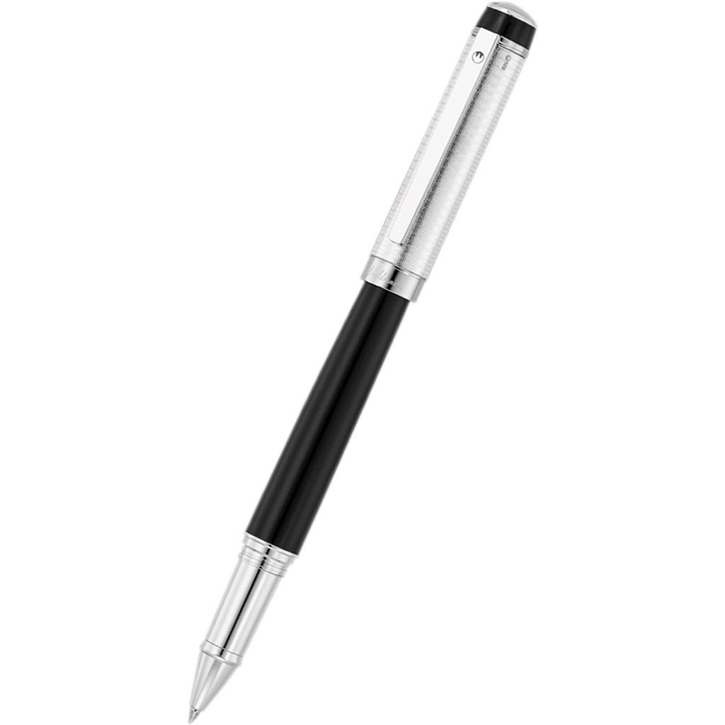 Waldmann Grandeur Rollerball Pen - Black - Platinum Trim - Pen Boutique Ltd