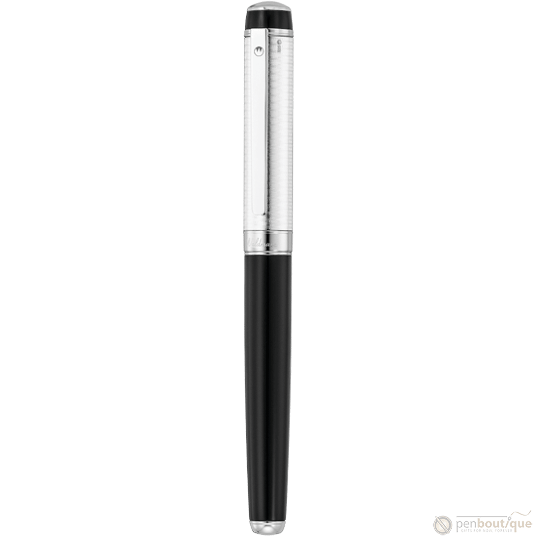 Waldmann Grandeur Rollerball Pen - Black - Platinum Trim - Pen Boutique Ltd
