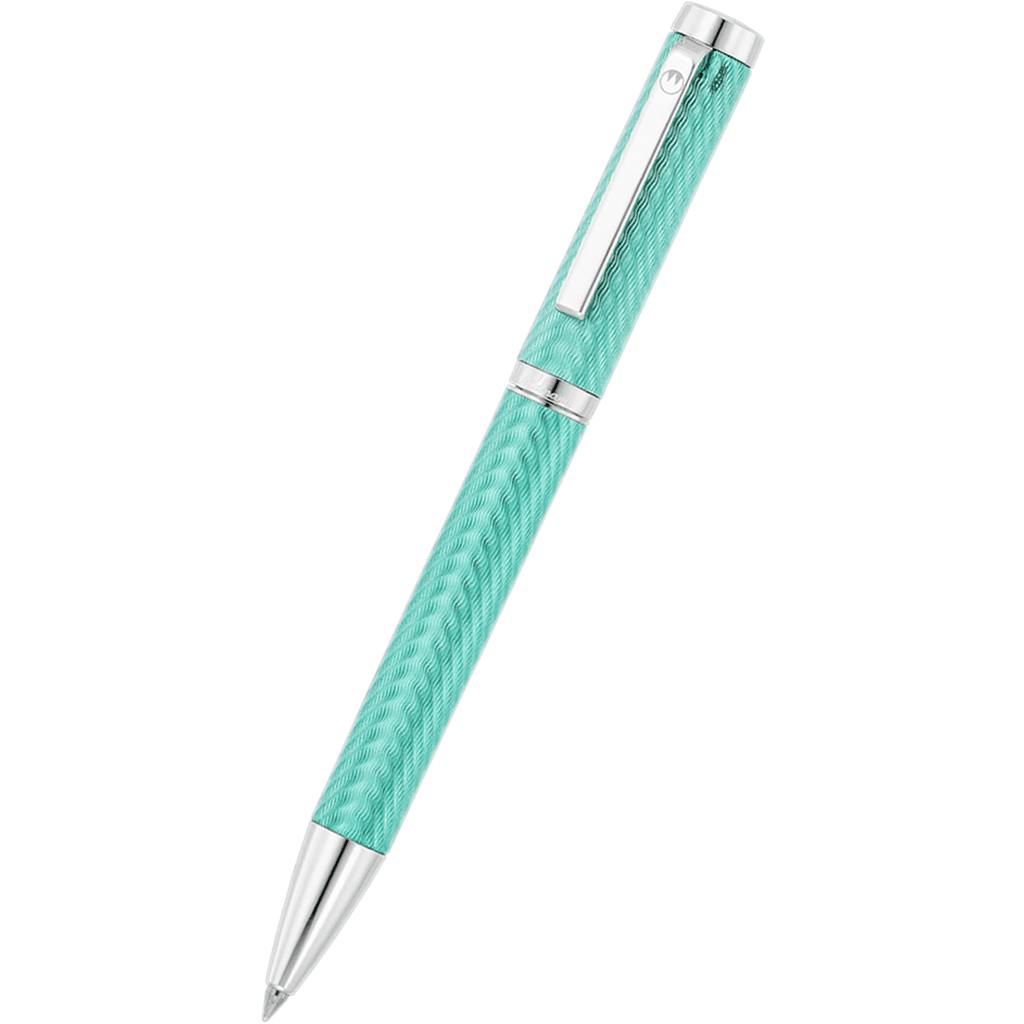 Waldmann Liberty Ballpoint Pen - Aquamarine - Platinum Trim - Pen Boutique Ltd