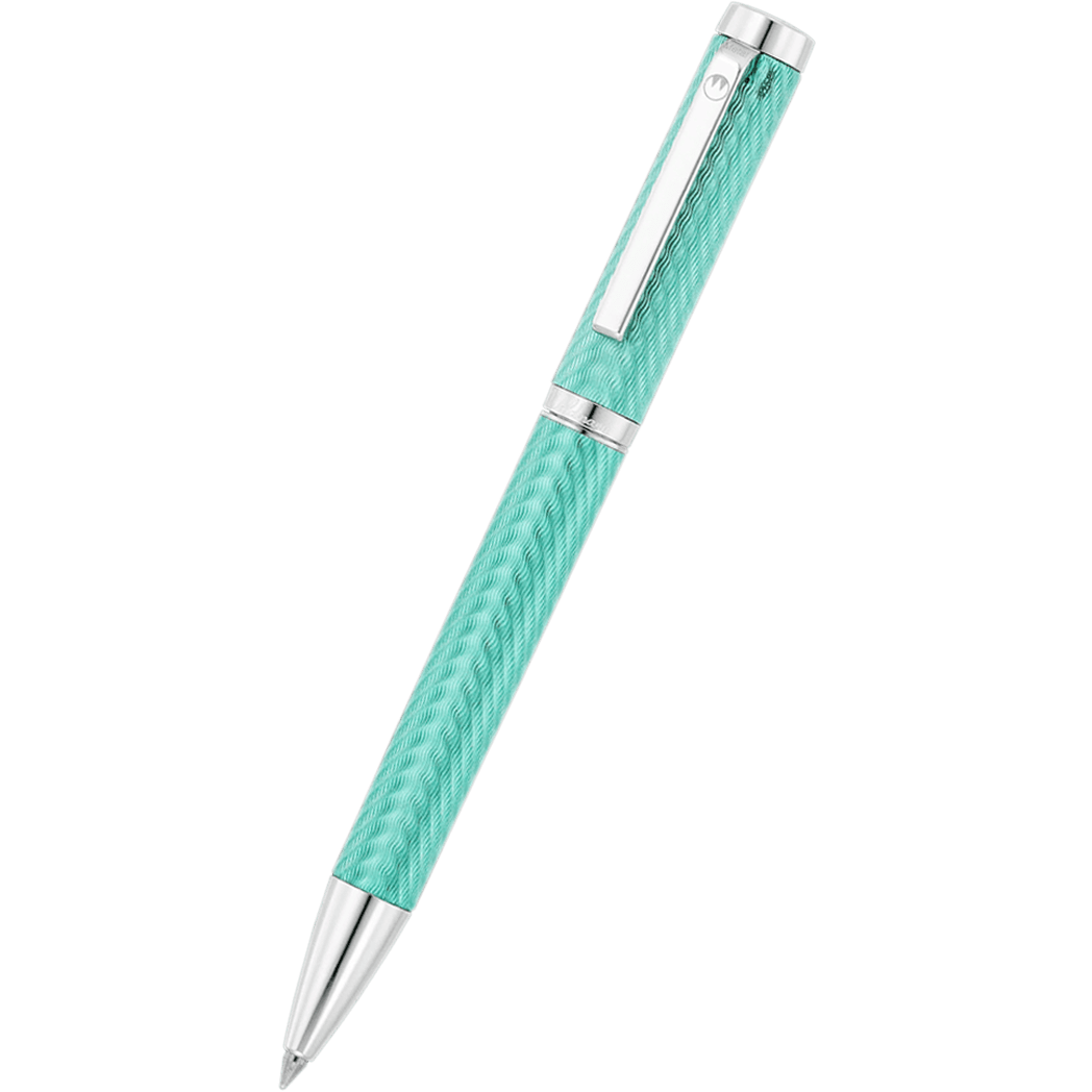 Waldmann Liberty Ballpoint Pen - Aquamarine - Platinum Trim - Pen Boutique Ltd