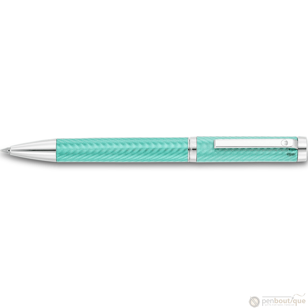 Waldmann Liberty Ballpoint Pen - Aquamarine - Platinum Trim - Pen Boutique Ltd