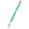 Waldmann Liberty Fountain Pen - Aquamarine - Platinum Trim - Pen Boutique Ltd