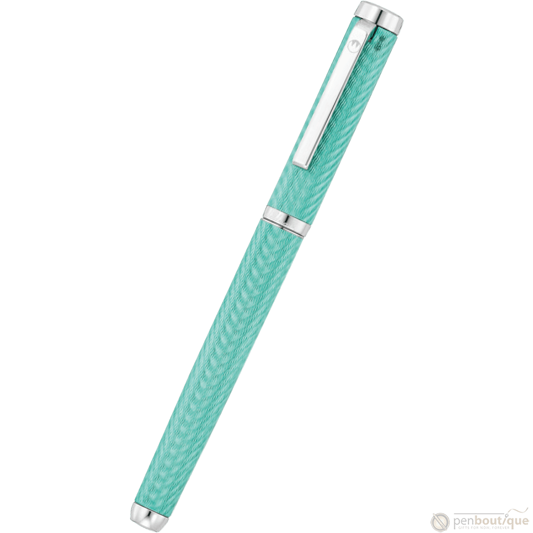 Waldmann Liberty Fountain Pen - Aquamarine - Platinum Trim - Pen Boutique Ltd