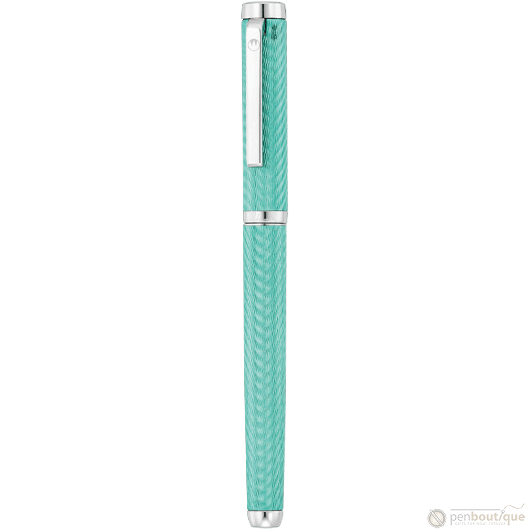 Waldmann Liberty Fountain Pen - Aquamarine - Platinum Trim - Pen Boutique Ltd