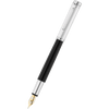 Waldmann Liberty Fountain Pen - Black - Platinum Trim - Pen Boutique Ltd