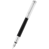 Waldmann Liberty Fountain Pen - Black - Platinum Trim - Pen Boutique Ltd