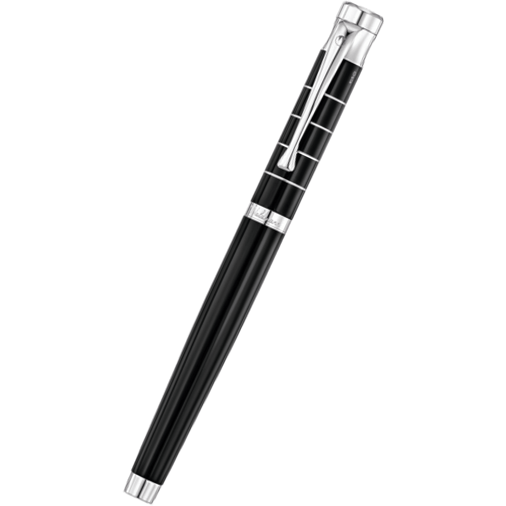 Waldmann Tango Fountain Pen - Black - Ring Pattern - Pen Boutique Ltd