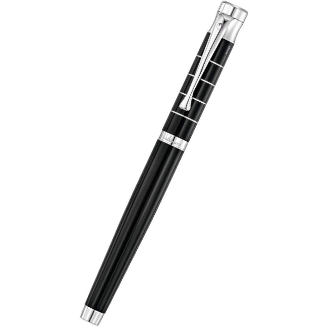 Waldmann Tango Fountain Pen - Black - Ring Pattern - Pen Boutique Ltd