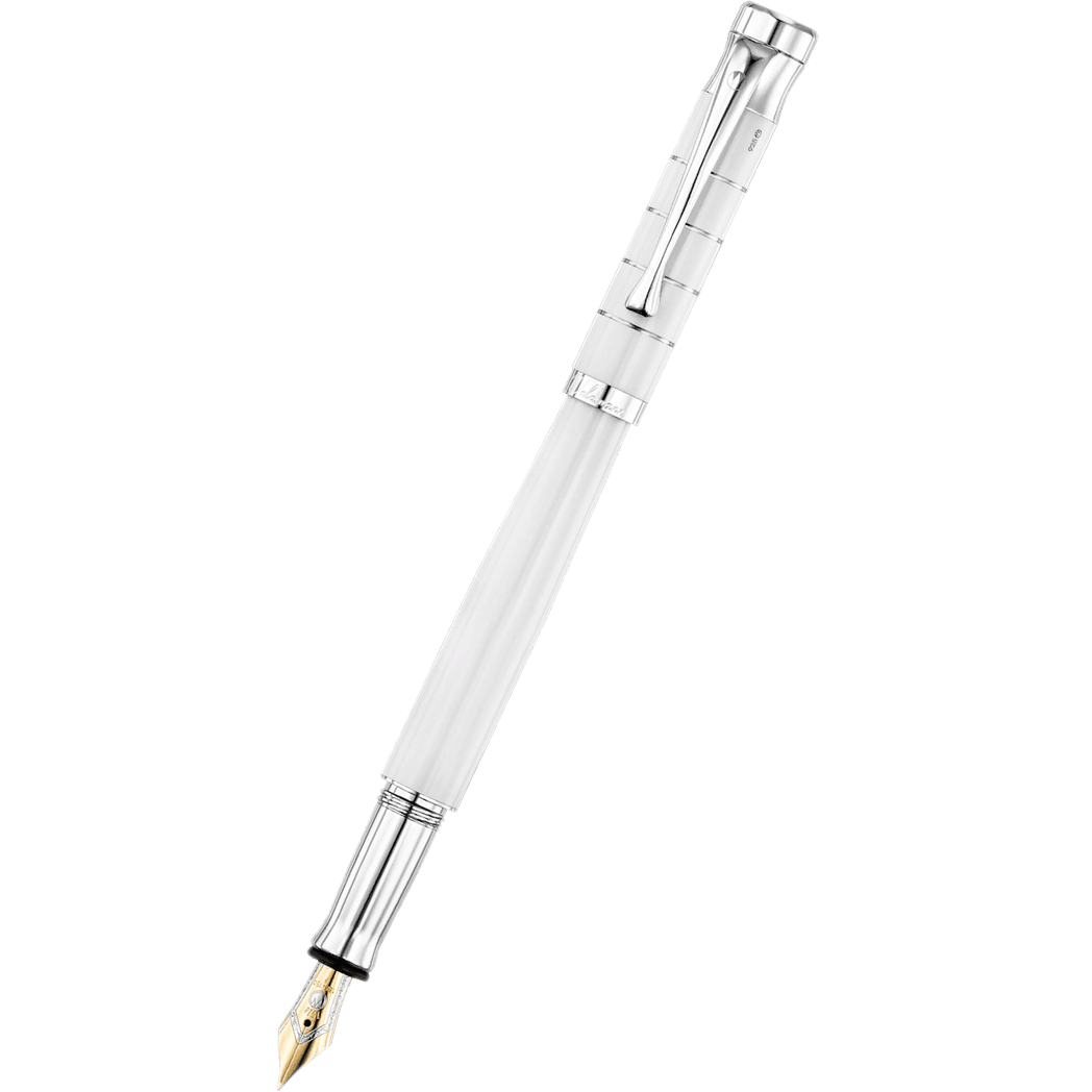 Waldmann Tango Fountain Pen - White - Ring Pattern - Pen Boutique Ltd