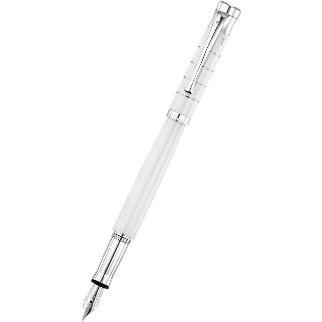Waldmann Tango Fountain Pen - White - Ring Pattern - Pen Boutique Ltd
