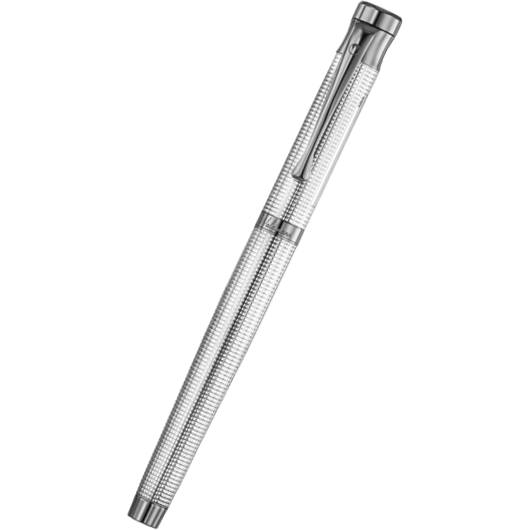 Waldmann Tango Fountain Pen - Fine Square Pattern - Ruthenium Plated - Pen Boutique Ltd