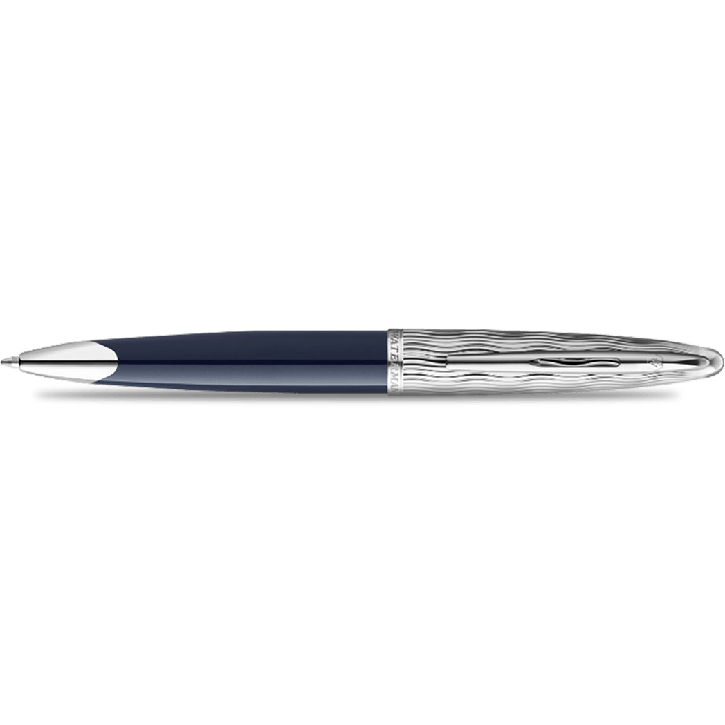 Waterman Carene L'Essence du Bleu Ballpoint Pen - Metal & Blue - Pen Boutique Ltd
