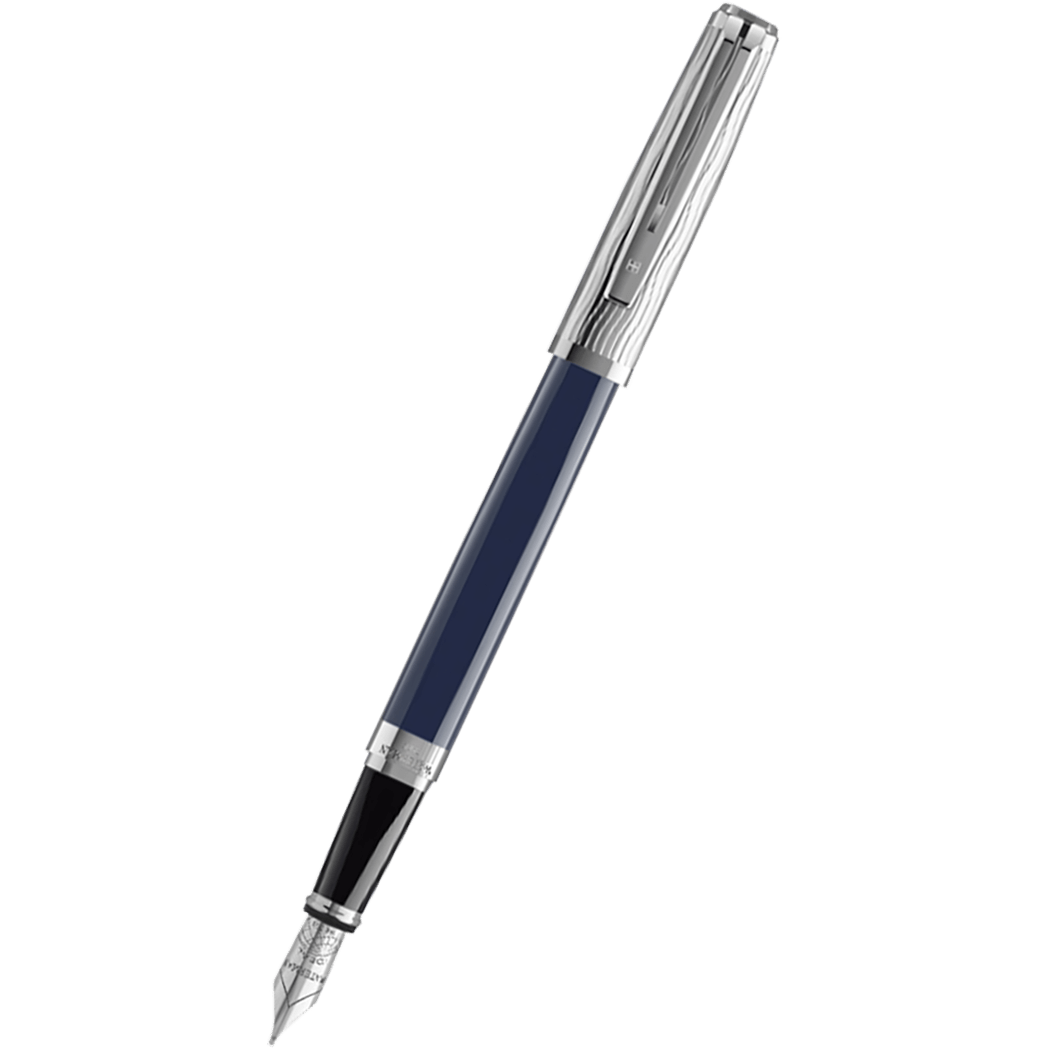 Waterman Exception L'Essence du Bleu Fountain Pen - Metal & Blue - Pen Boutique Ltd