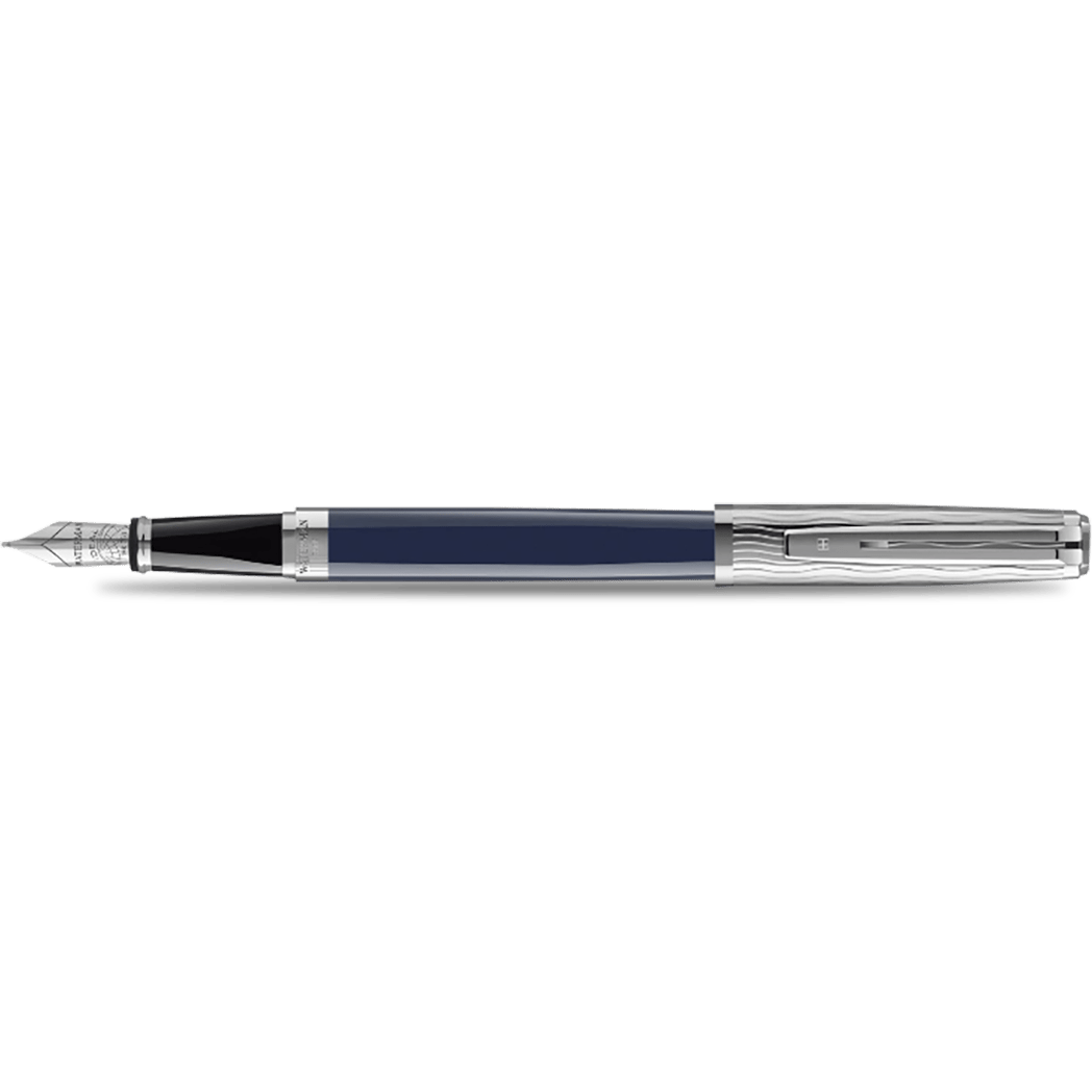 Waterman Exception L'Essence du Bleu Fountain Pen - Metal & Blue - Pen Boutique Ltd