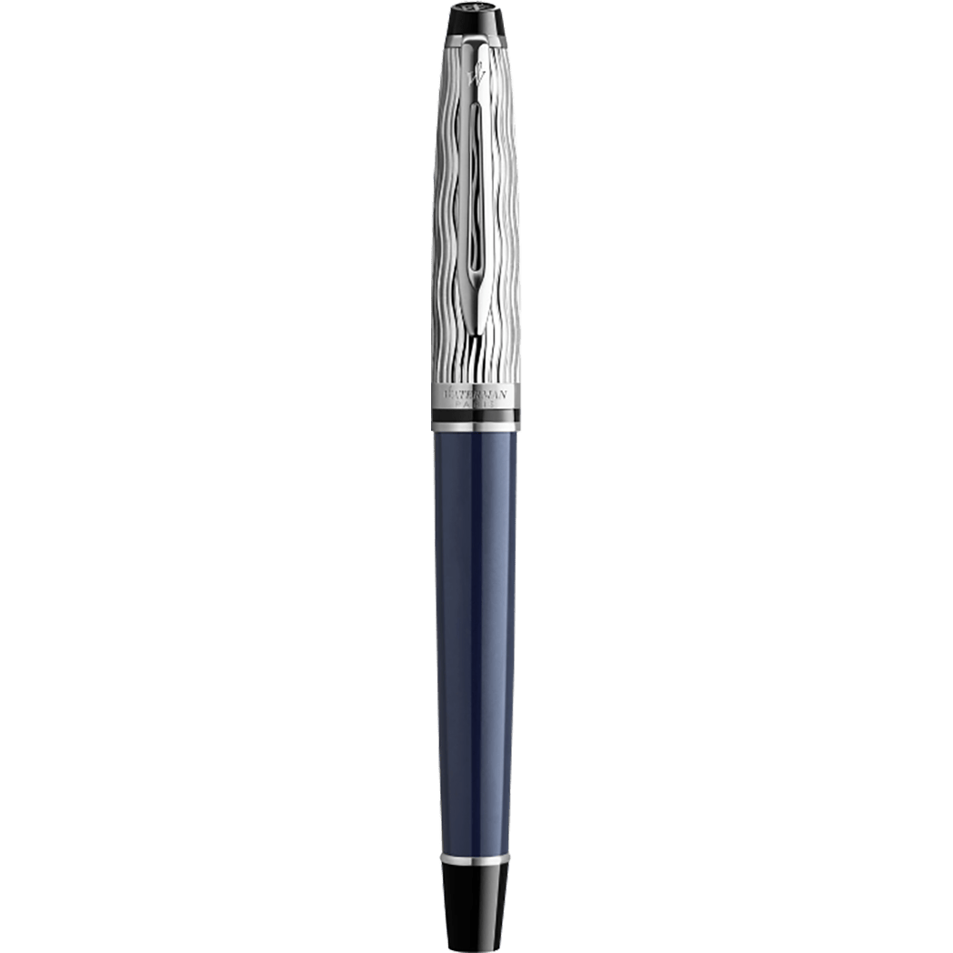 Waterman Expert L'Essence du Bleu Fountain Pen - Metal & Blue - Pen Boutique Ltd