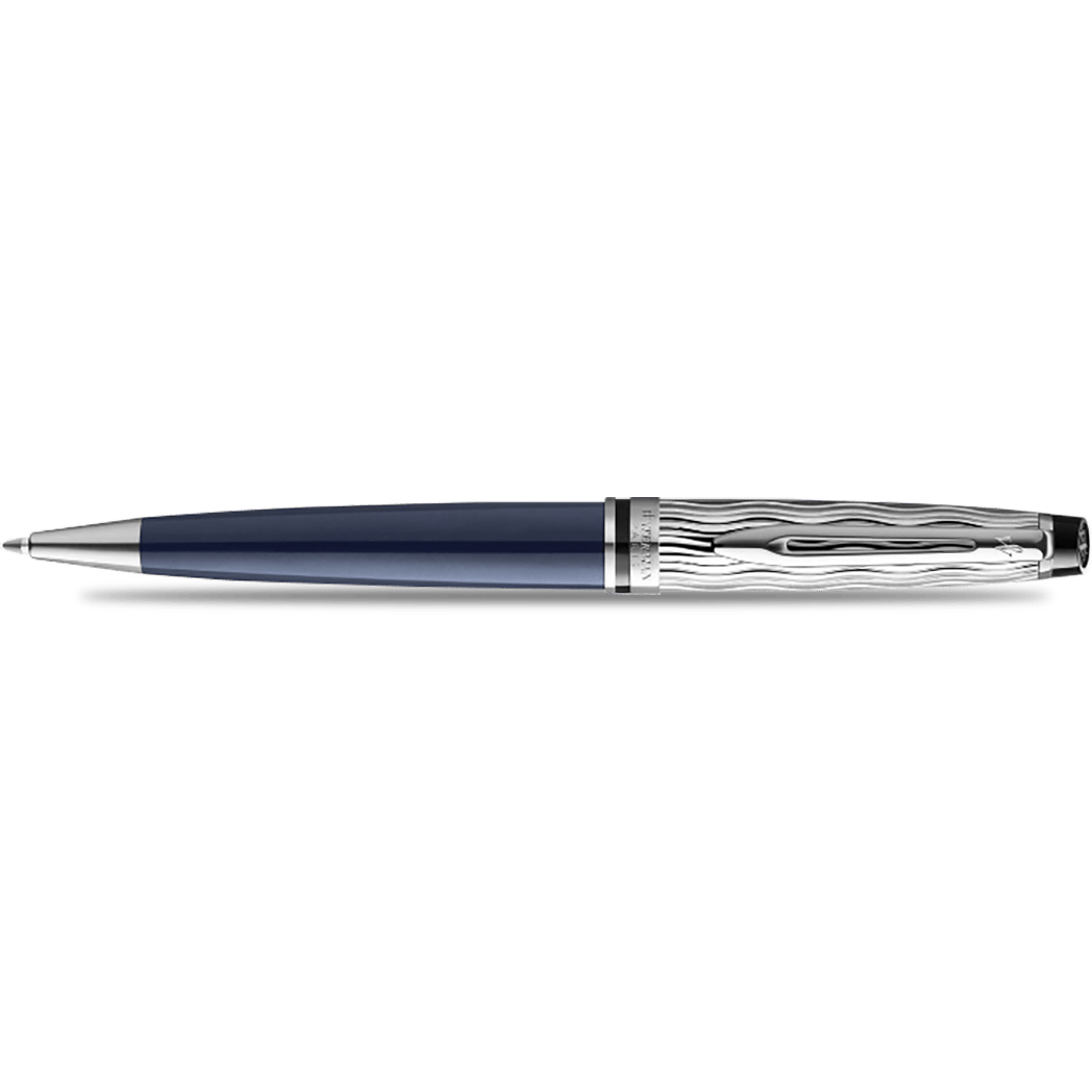 Waterman Expert L'Essence du Bleu Ballpoint Pen - Metal & Blue - Pen Boutique Ltd