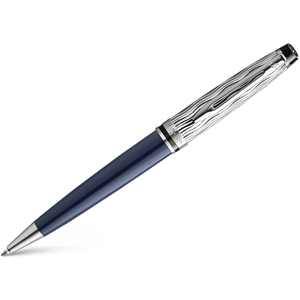 Waterman Expert L'Essence du Bleu Ballpoint Pen - Metal & Blue - Pen Boutique Ltd