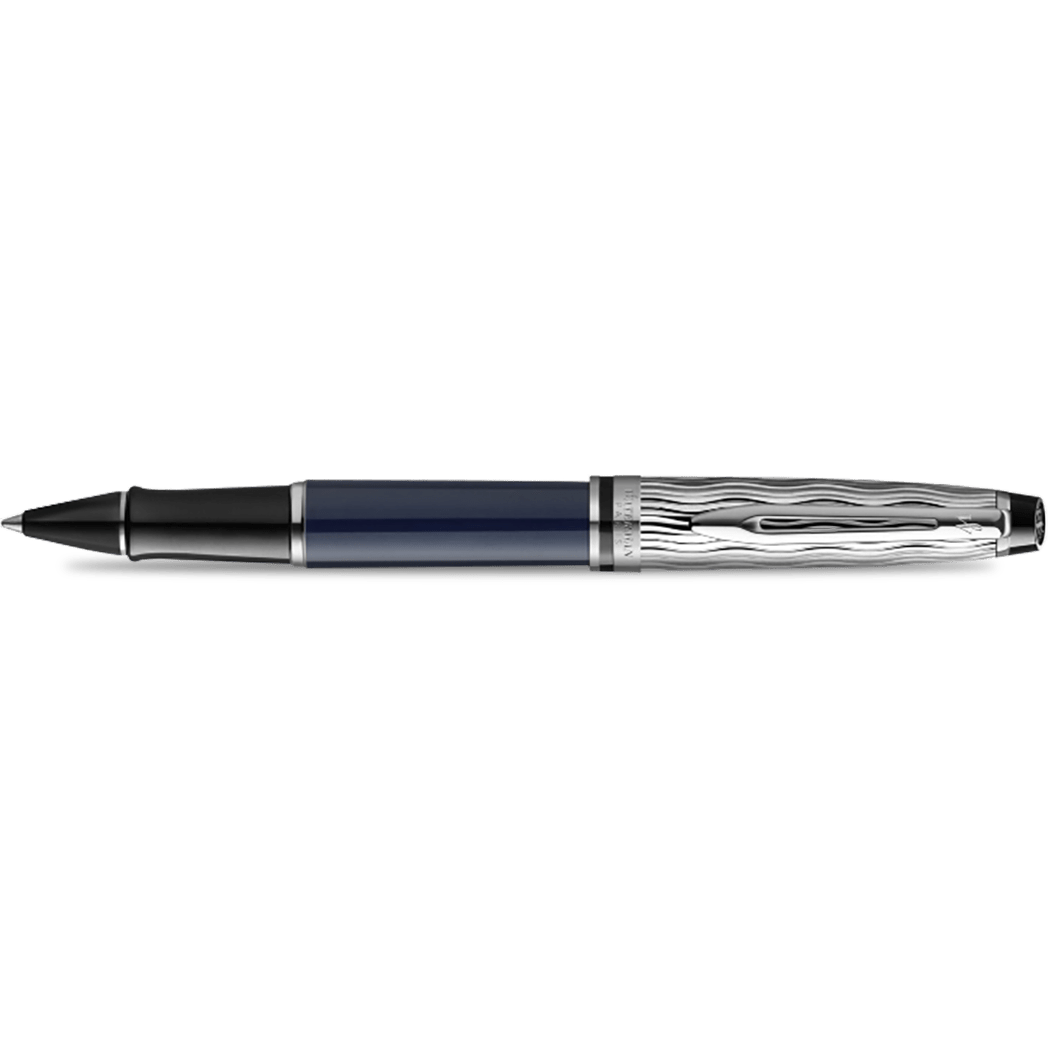 Waterman Expert L'Essence du Bleu Rollerball Pen - Metal & Blue - Pen Boutique Ltd