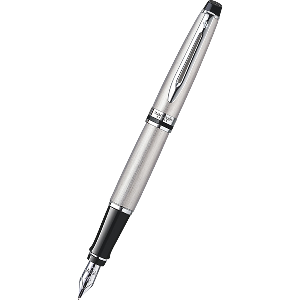 Waterman Expert Stainless Steel Chrome Trim Fountain Pen-Pen Boutique Ltd