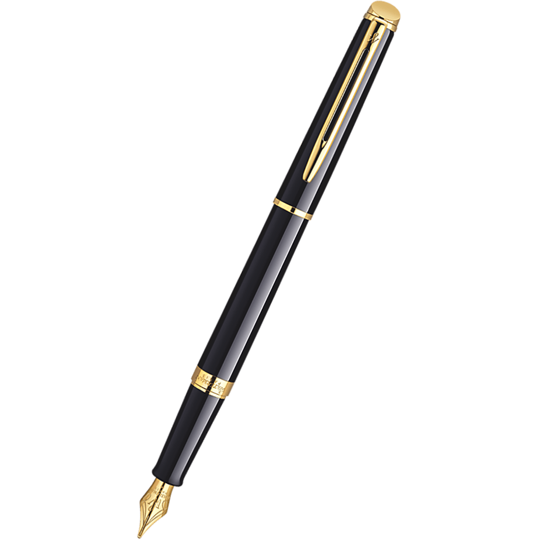 Waterman Hemisphere Fountain Pen - Black - Gold Trim - Pen Boutique Ltd